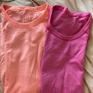 2 short sleeve lululemon shirts! Size 6